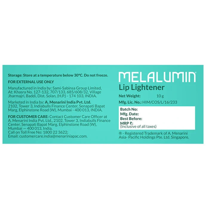 Melalumin Lip Lightener SPF 15