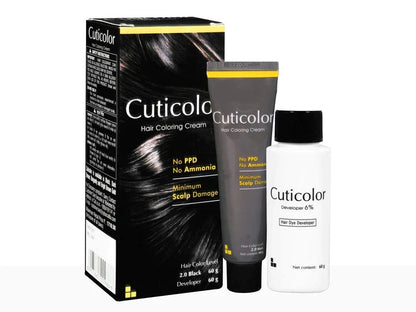 Cuticolor Hair Color Cream Black 2.0